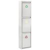 vidaXL Cubo de basura de reciclaje de acero inoxidable 24 L