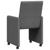 vidaXL Sillas de Comedor con Ruedas 2 pcs Gris oscuro 57 x 66 x 94 cm