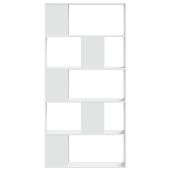 vidaXL Librer&iacute;a 5 estantes madera ingenier&iacute;a blanco 80,5x23,5x162,5 cm