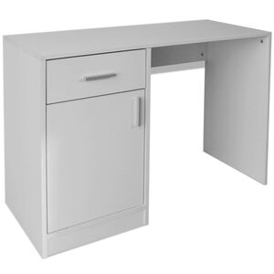 vidaXL Escritorio con caj&oacute;n y armario blanco 100x40x73 cm