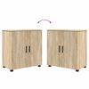 vidaXL Juego de muebles de ba&ntilde;o Montaje en la pared 4 pcs Roble Sonoma