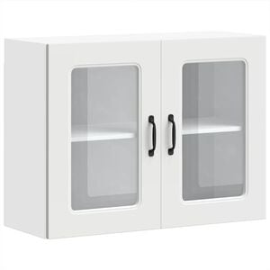 vidaXL Armario pared cocina puerta de cristal Kalmar blanca