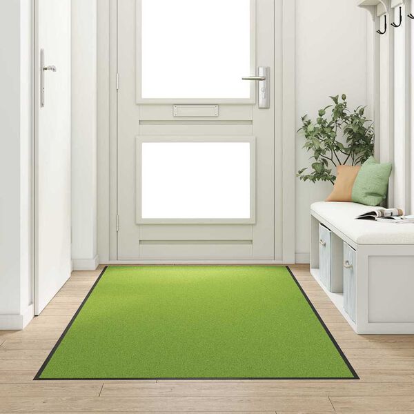 vidaXL Felpudo Otro Verde y Negro 120 x 250 cm Poliamida y PVC