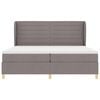 vidaXL Cama con Somier y Colch&oacute;n Gris Oscuro 90x190 cm de Tela Taup&eacute;
