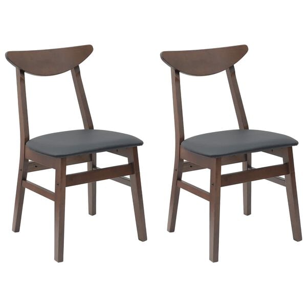 vidaXL Sillas de comedor 2 pcs Marr&oacute;n Claro 42 x 47.5 x 81 cm