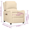 vidaXL Sillón de masaje eléctrico tela color crema