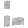 vidaXL Juego de armarios de ba&ntilde;o de 3 piezas DELFT Gris Hormig&oacute;n