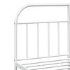 vidaXL Estructura cama sin colchón con estribo metal blanco 150x200 cm