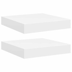 vidaXL Estante flotante pared 2 uds blanco y roble MDF 90x23,5x3,8 cm