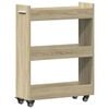 vidaXL Armario con ruedas madera ingenier&iacute;a roble Sonoma 60x22x79 cm