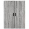 vidaXL Aparador alto madera contrachapada gris sonoma 69,5x34x180 cm