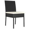 vidaXL Conjunto de Comedor de Jard&iacute;n 3 pcs Negro