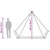 vidaXL Tienda de campaña familiar tipi 6 personas impermeable marrón