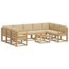 vidaXL Conjunto de sof&aacute;s de exterior 10 uds. y Beige Poli&eacute;ster