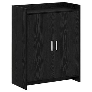 vidaXL Armario Zapatero con puerta Roble Negro 73,5 x 36 x 92 cm