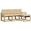 vidaXL Conjunto de sof&aacute;s de exterior 4 uds. y Beige