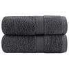 vidaXL Toallas de mano premium SOLUND, 2 uds, antracita, 30 x 30 cm, 600 g/m&sup2;