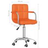 vidaXL Sillas de comedor giratorias 4 uds cuero sint&eacute;tico naranja