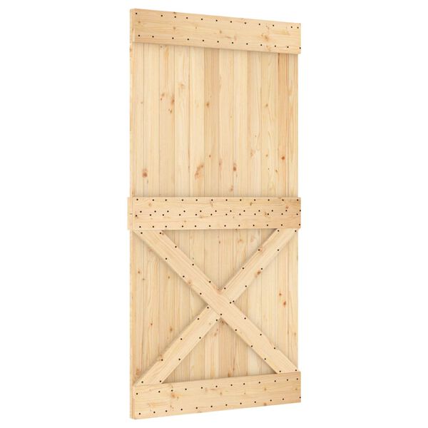 vidaXL Puerta NARVIK Natural 100 x 210 cm Madera de Pino S&oacute;lido