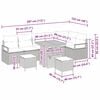 vidaXL Conjunto de sofá de jardín con cojín 9 pcs Gris Poliratán