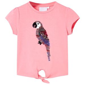 Camiseta infantil rosa fluorescente 104