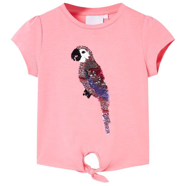 Camiseta infantil rosa fluorescente 104