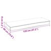 vidaXL Juego de Cojines para Palets 2 pcs Gris 120 x 40 x 8 cm