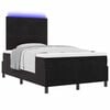vidaXL Cama Box Spring LED con colch&oacute;n Negro 120 x 190 cm tela