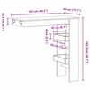vidaXL Mesa de Bar de Pared Roble Negro 102 x 45 x 103,5 cm