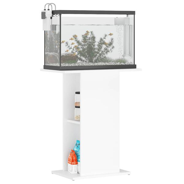 vidaXL Soporte para acuario madera de ingenier&iacute;a blanco 60,5x36x72,5cm