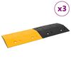 vidaXL Bad&eacute;n de velocidad 3 uds caucho amarillo y negro 97x32,5x4 cm
