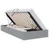 vidaXL Cama con almacenamiento Gris Claro 90 x 190 cm Tela