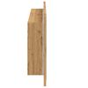 vidaXL Armario y espejo LED madera ingenier&iacute;a roble artisan 90x12x45cm