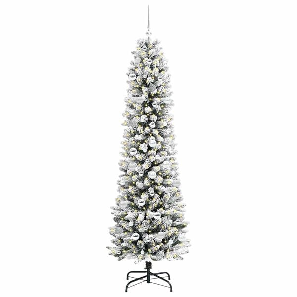vidaXL &Aacute;rbol de Navidad artificial 210 cm PVC, Metal y Pl&aacute;stico