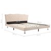vidaXL Cama con colch&oacute;n viscoel&aacute;stico tela beige 160x200 cm