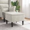 vidaXL Taburete con patas de madera y terciopelo color crema