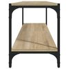 vidaXL Mueble para TV contrachapada y acero roble Sonoma 100x33x41 cm