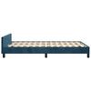 vidaXL Estructura de cama sin colch&oacute;n terciopelo azul oscuro 120x190cm