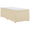 vidaXL Estructura de cama con colch&oacute;n Crema 80 x 200 cm tela