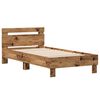 vidaXL Estructura de cama con cabecera Madera vieja 193 x 95 x 88 cm