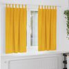 vidaXL Cortinas opacas 2 pcs Amarillo Mostaza 140 x 175 cm Terciopelo