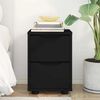 vidaXL Mesa de Noche Negro 30,5 x 30 x 43 cm Madera contrachapada