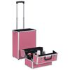 vidaXL Maletín trolley de maquillaje de aluminio rosa