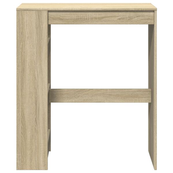 vidaXL Mesa alta bar con estantes madera roble Sonoma 90x40x103,5 cm