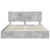 vidaXL Cama con almacenamiento con cabecera Gris Concreto 200 x 200 cm