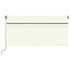 vidaXL Toldo manual retr&aacute;ctil con persiana color crema 3x2,5m
