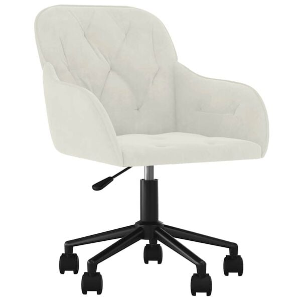 vidaXL Sillas de comedor giratorias 2 uds terciopelo crema