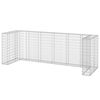 vidaXL Muro gaviones para contenedor basura galvanizado 325x100x110 cm