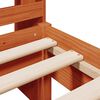 vidaXL Cama con estanter&iacute;a sin colch&oacute;n madera maciza marr&oacute;n 100x200 cm