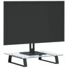 vidaXL Soporte de monitor vidrio templado y metal negro 40x35x8 cm
